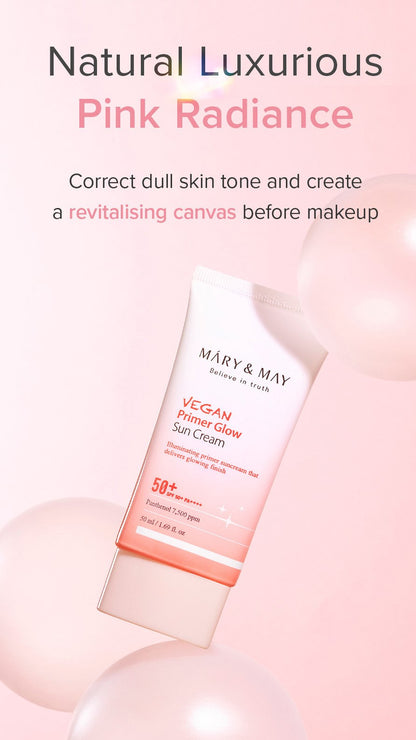 [MARY&MAY] Vegan Primer Glow Sun Cream SPF50+ PA++++ 50ml