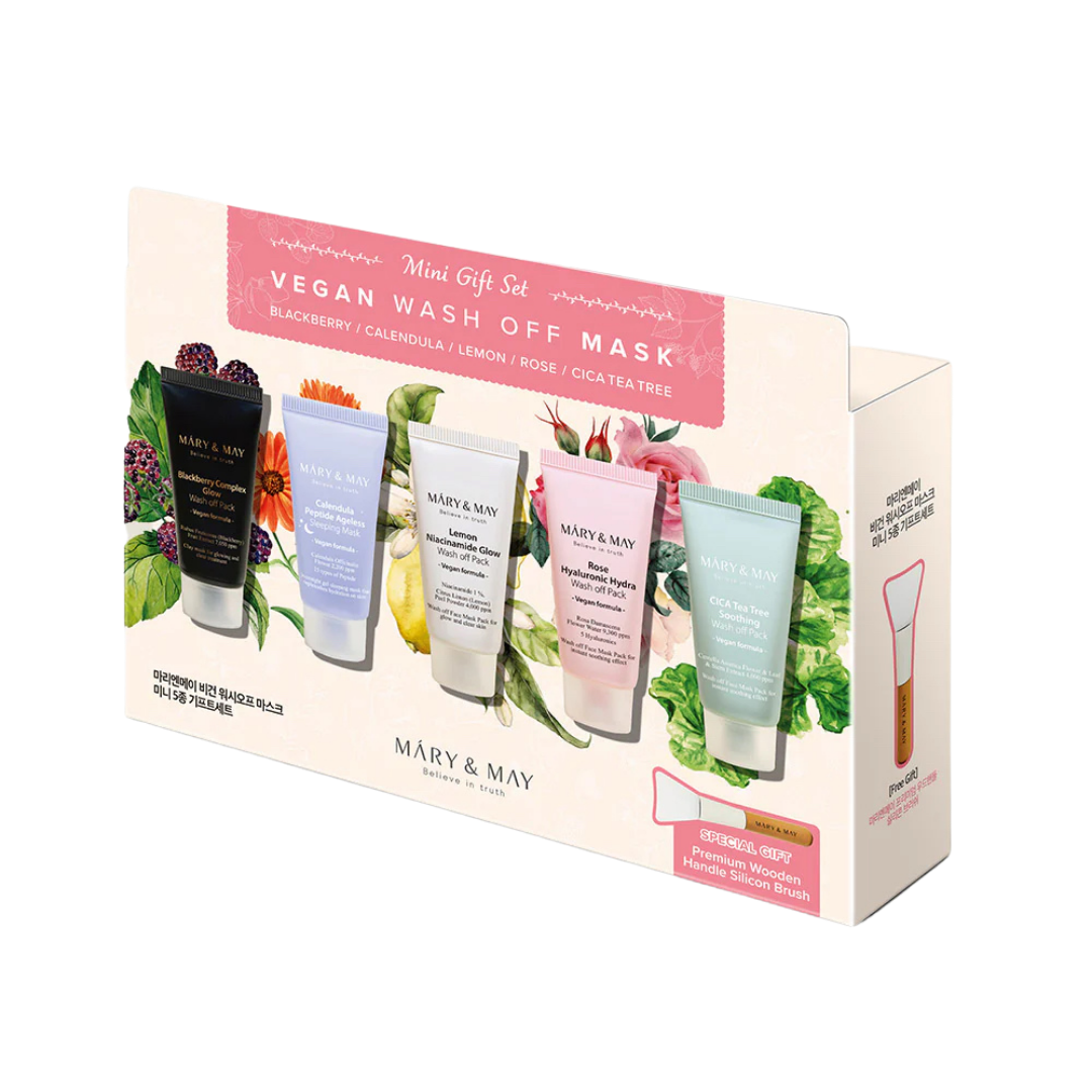 [Mary&May] Vegan Wash Off Mask Mini Gift Set (30g x5)